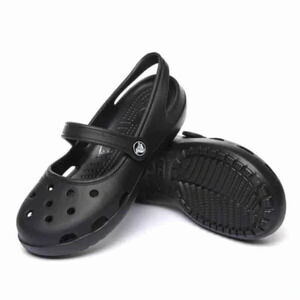 Crocs Shayna Graphic Mary Jane Ballerinas Black size C11